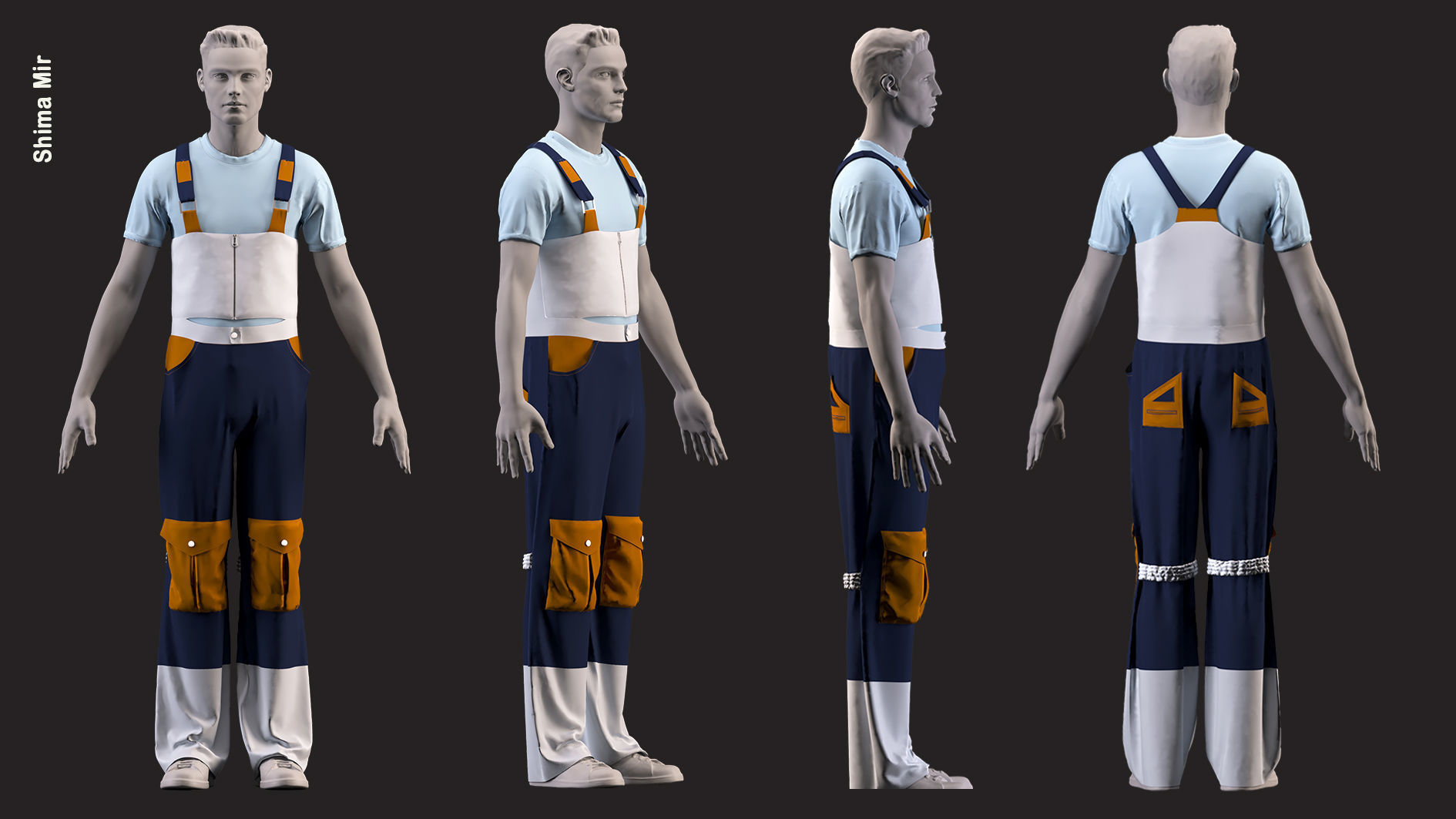 Ski clothing   -ski jacket  - ZPRJ -FBX-OBJ-MTL-TEXTURES 3D model_9