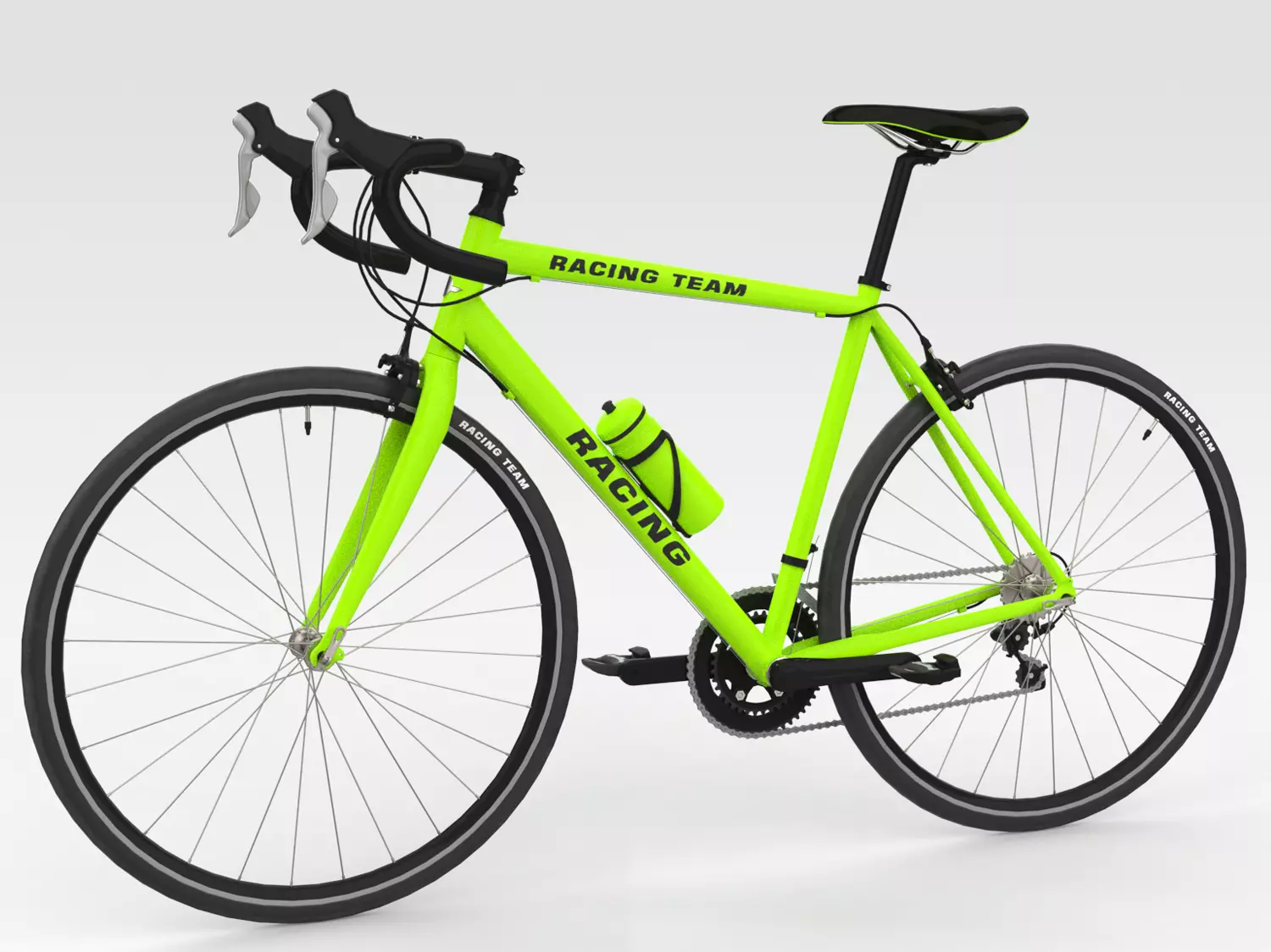 Racing Bicycle - fluorescent 3D model