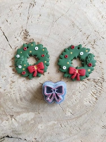 Christmas Wreath - Polymer Clay Cutter 3D model