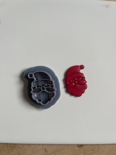 Cute Santa Claus - Polymer Clay Cutter 3D model