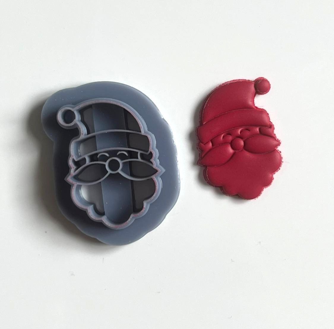 Cute Santa Claus - Polymer Clay Cutter 3D model_1