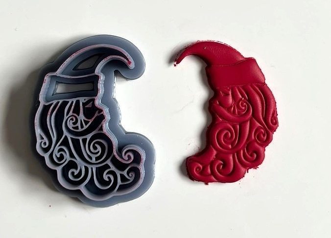 Christmas Moon - Polymer Clay Cutter 3D model