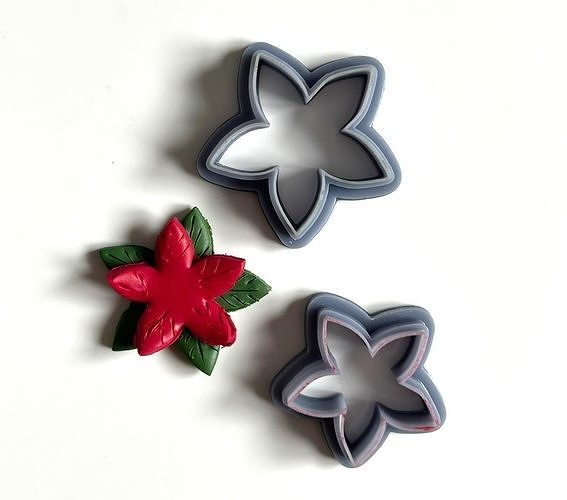 Christmas Flower - Polymer Clay Cutter 3D model