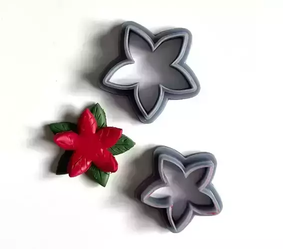 Christmas Flower - Polymer Clay Cutter