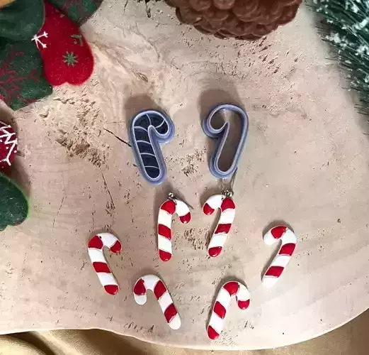 Christmas Cane - Polymer Clay Cutter