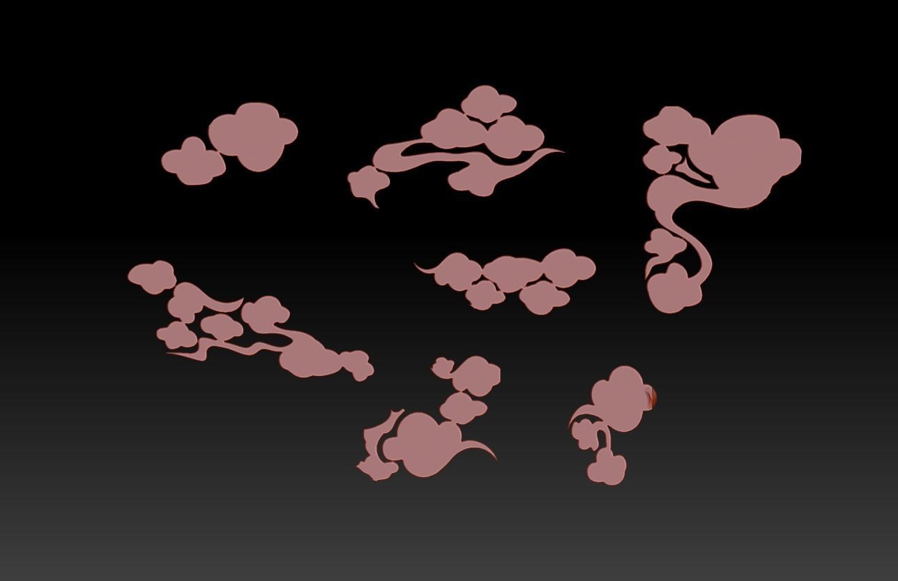 ZBrush  Brush Wedding Decoration foam Sculpture Xiangyun STL 3D print model_2