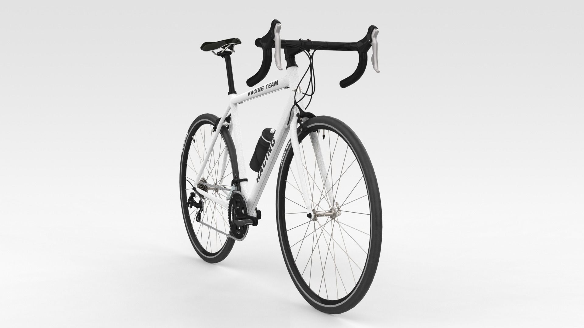 Racing Bicycle - Grey 3D model_5