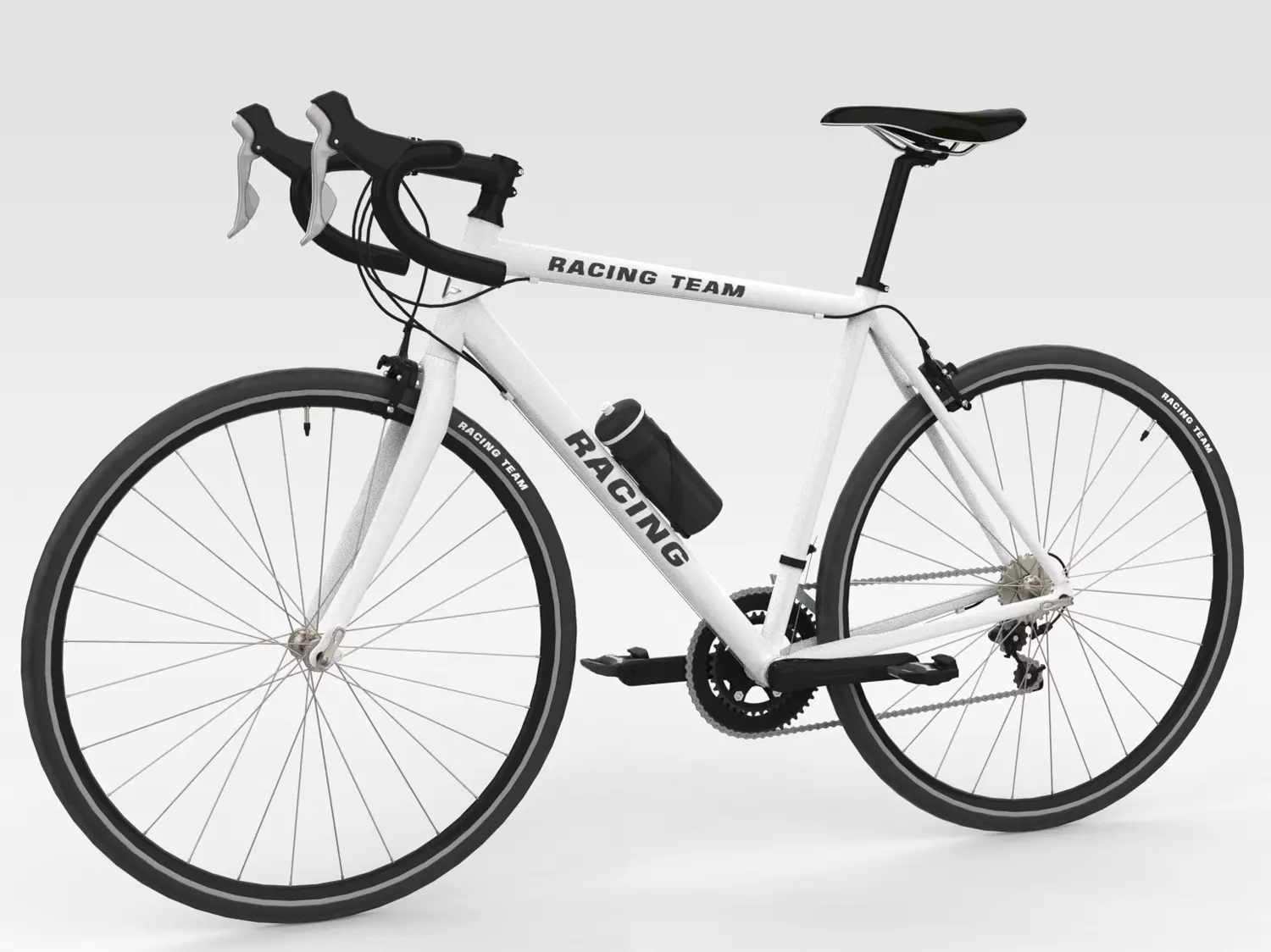 Racing Bicycle - Grey 3D model_0