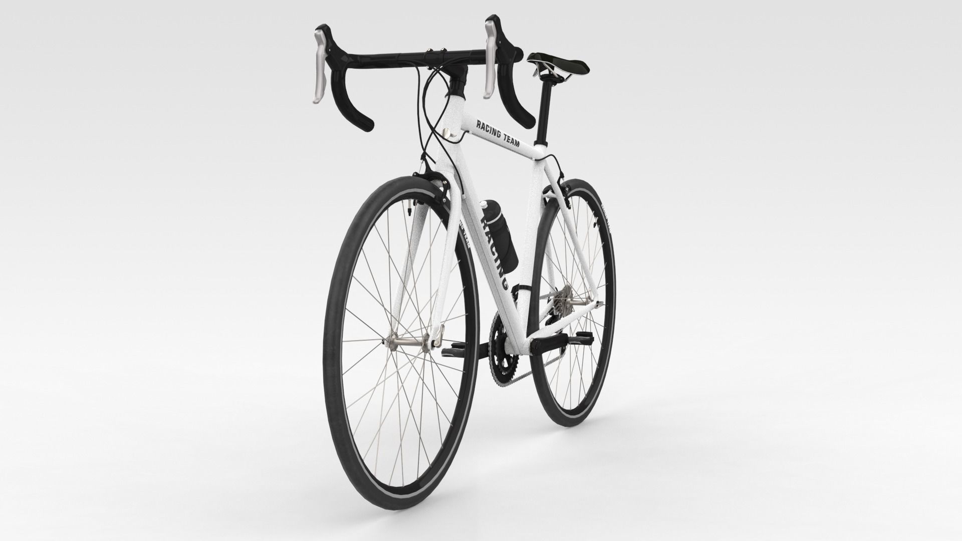 Racing Bicycle - Grey 3D model_2