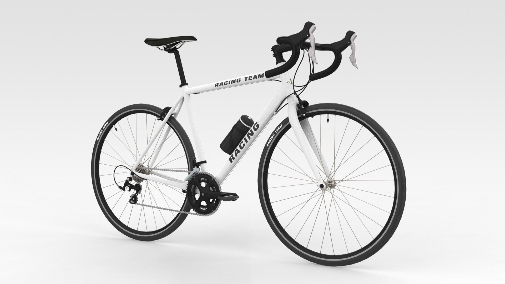 Racing Bicycle - Grey 3D model_1