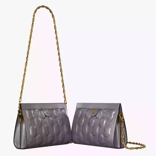 GG matelasse leather shoulder bag Dusty grey