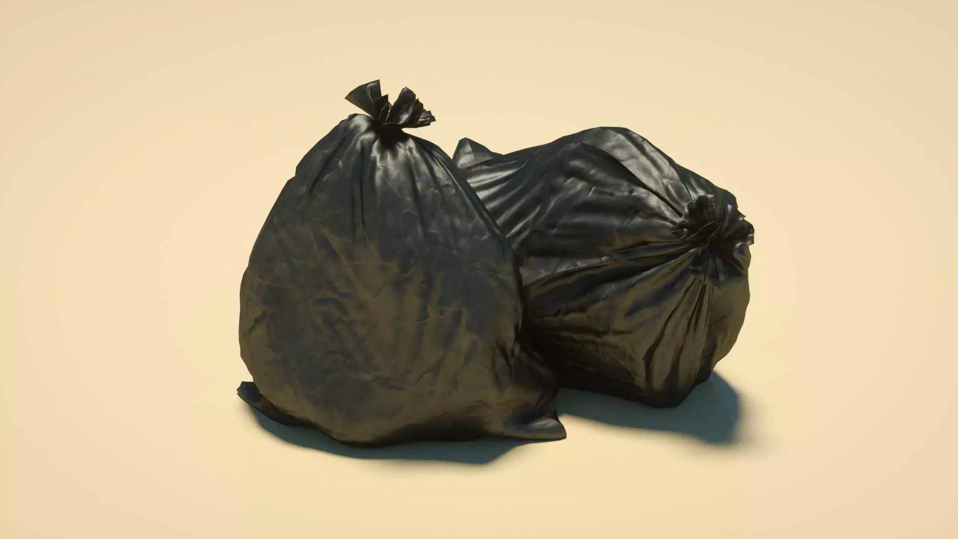 Garbage bag  garbage C4D model Low-poly 3D model_0