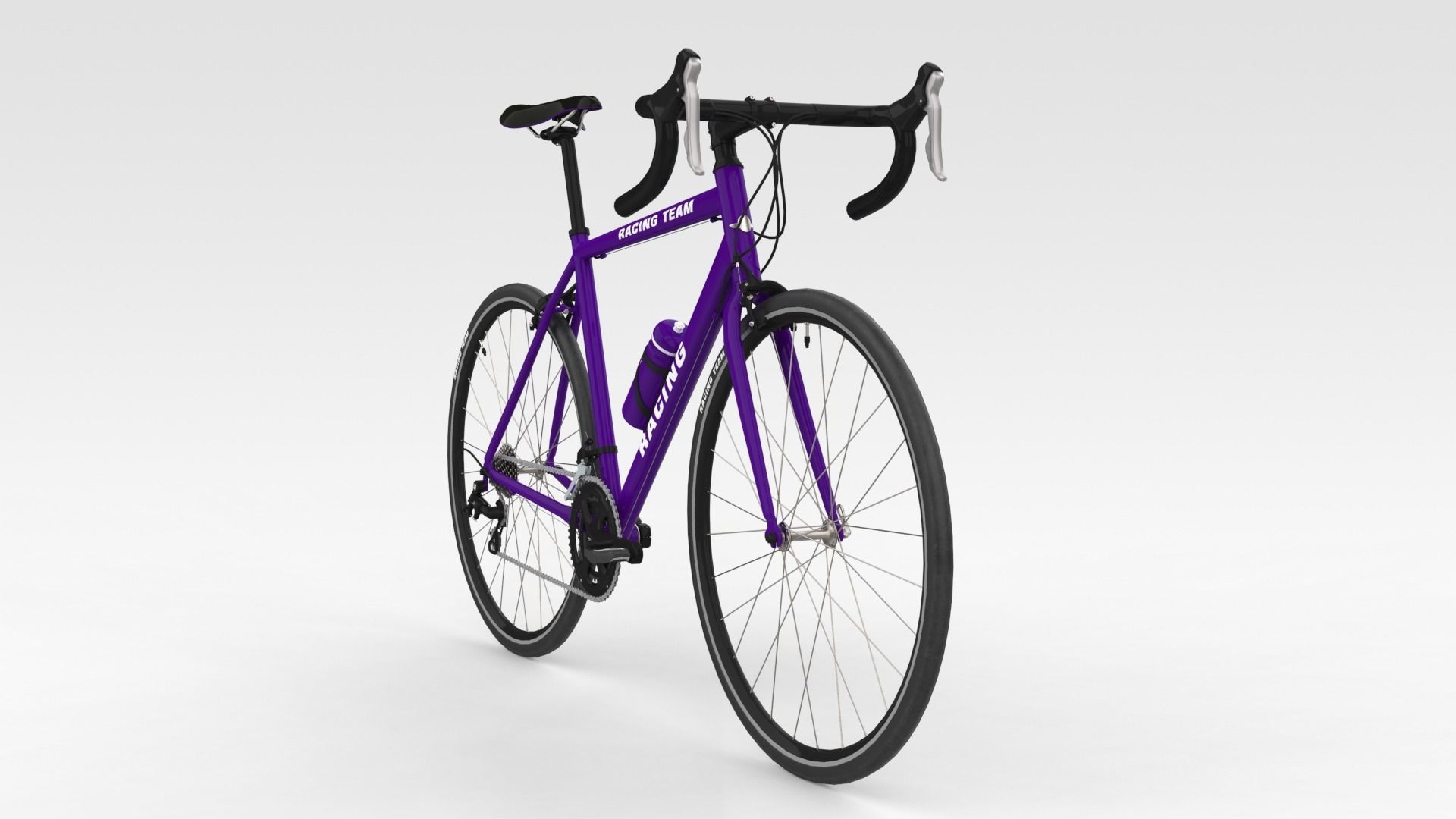 Racing Bicycle - Purple 3D model_5