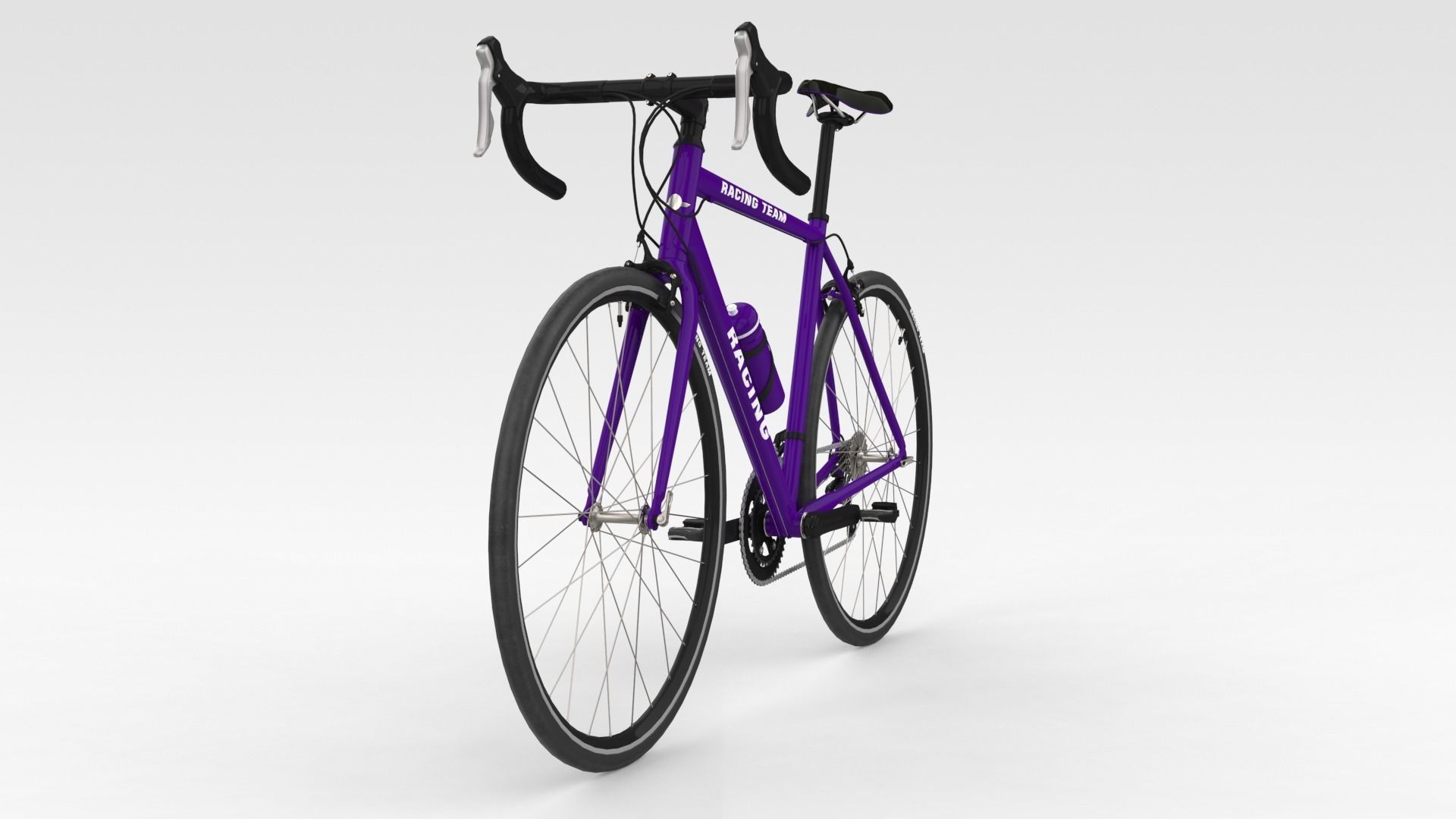 Racing Bicycle - Purple 3D model_2
