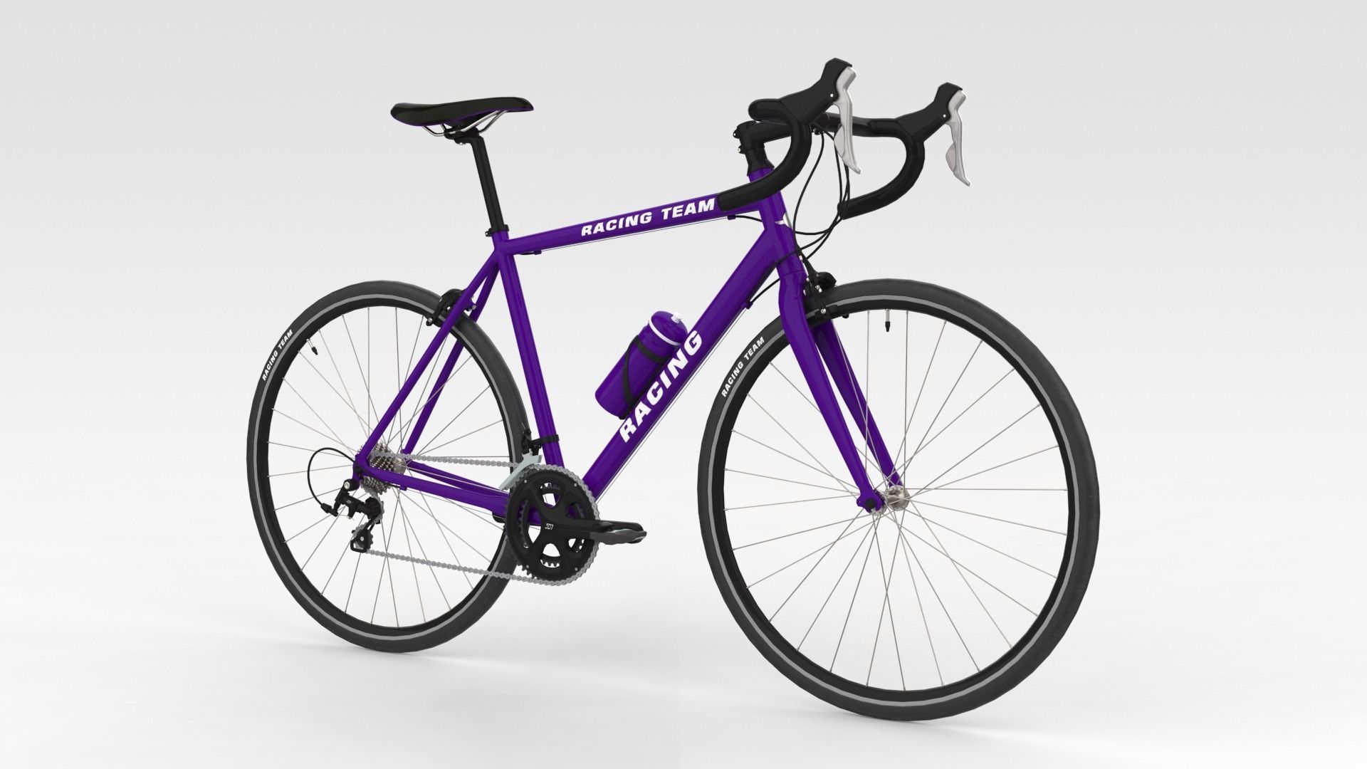 Racing Bicycle - Purple 3D model_1