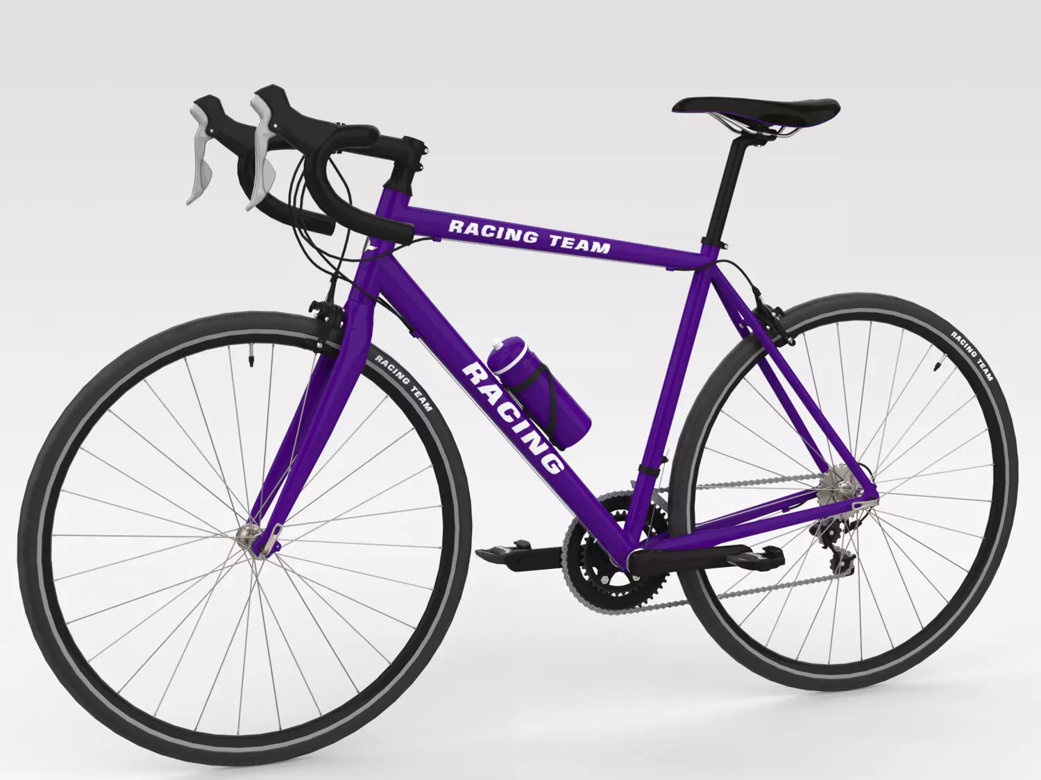 Racing Bicycle - Purple 3D model_0
