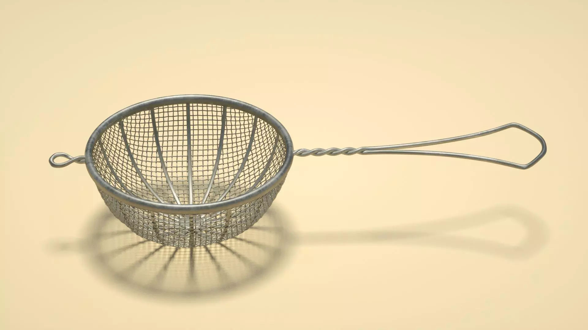 Stainless steel colander tight leak kitchen utensils Low-poly 3D model
