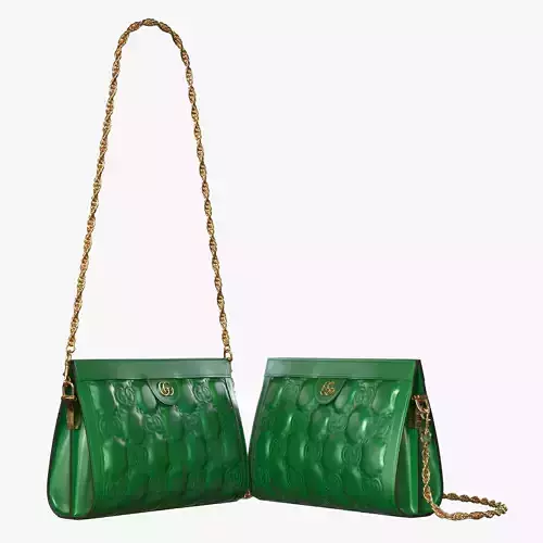 GG matelasse leather shoulder bag Bright green