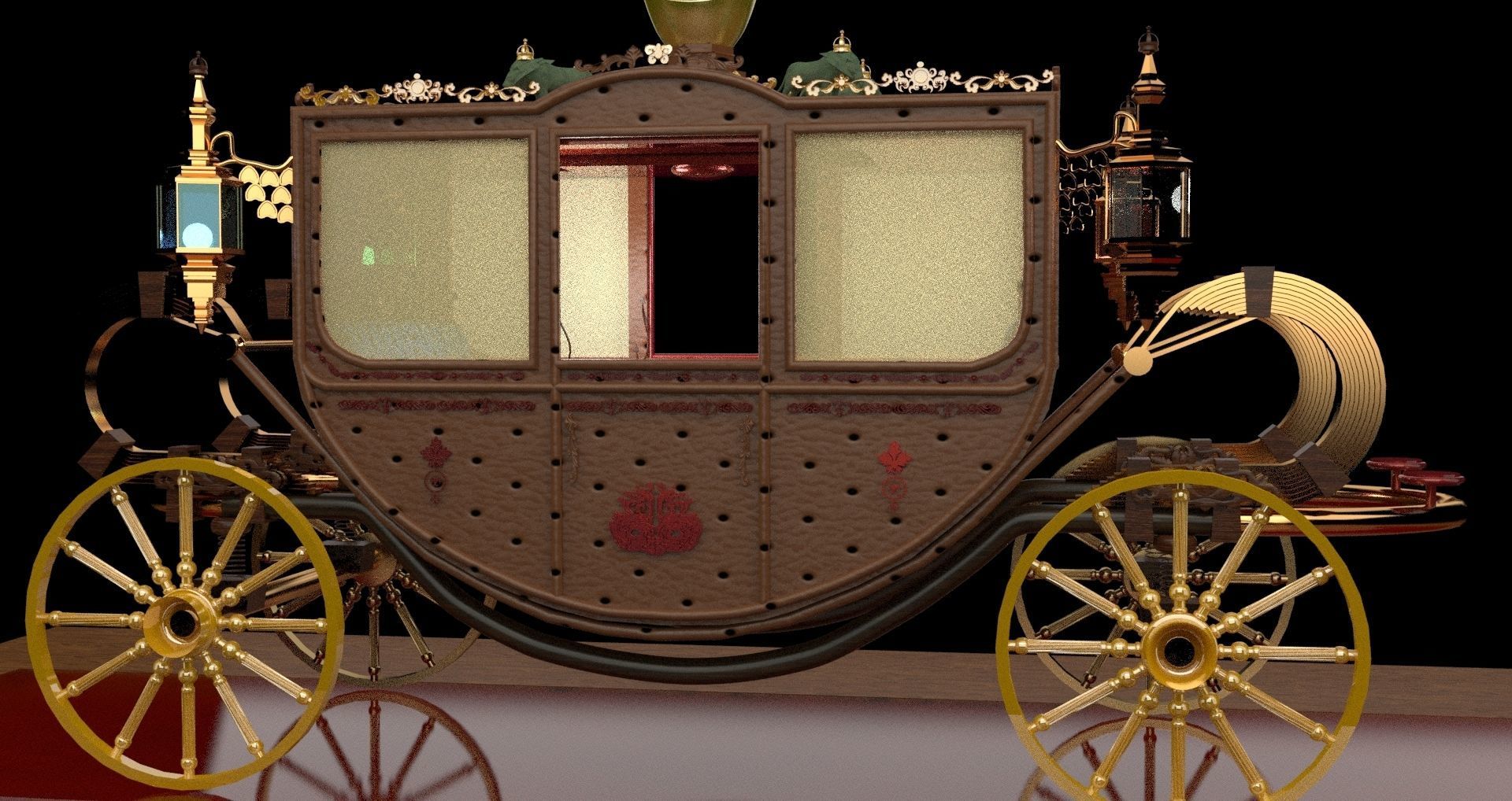 Chinese ancient carriage 3D model_2