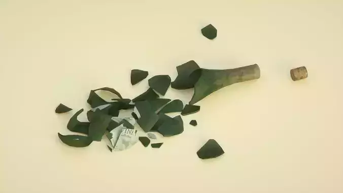 broken beer bottle garbage  broken wine bottle