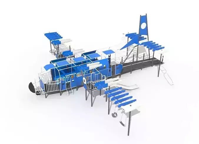 Airplane theme park amusement children playground 3D model