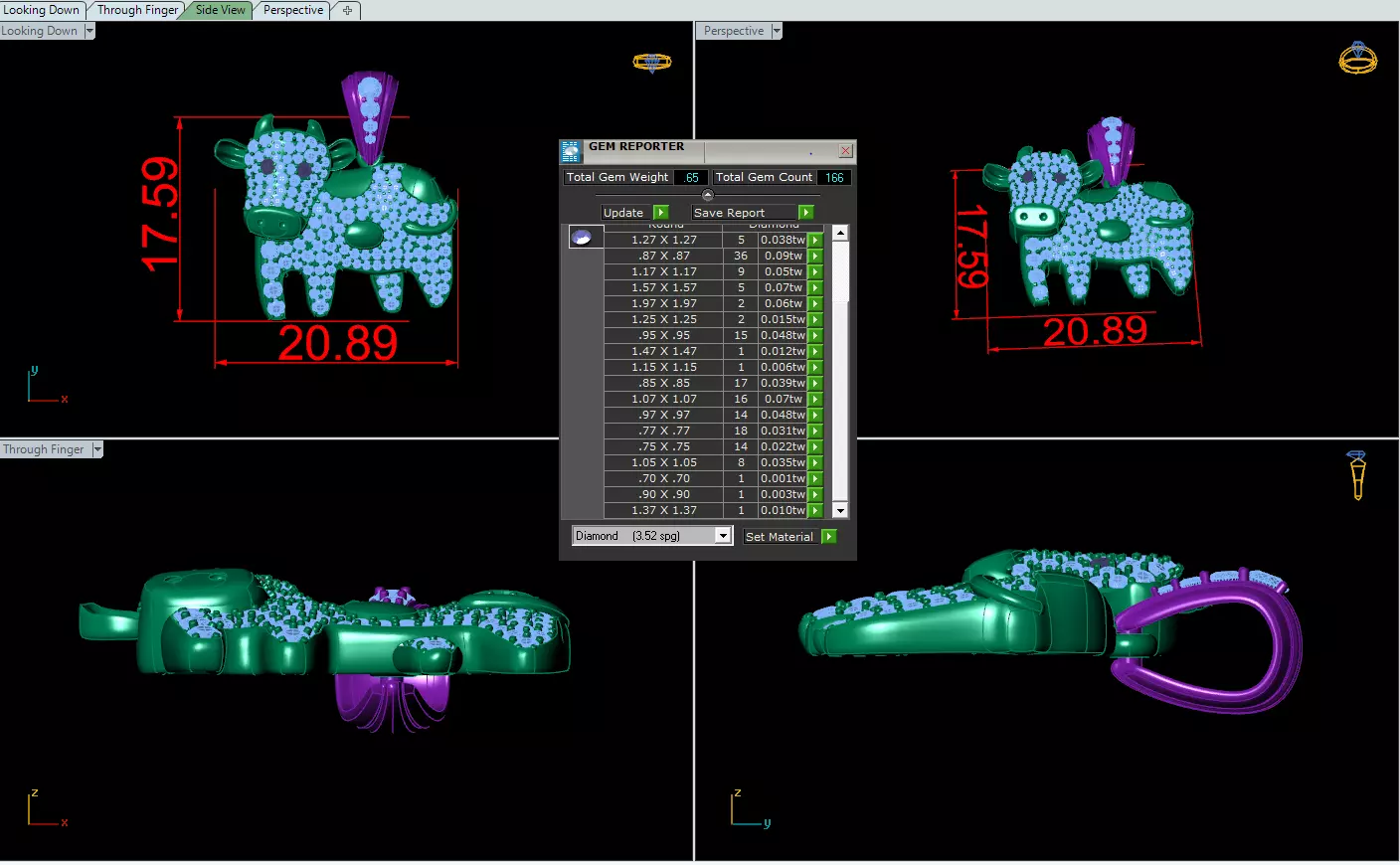 pendant Cow 3D print model_0