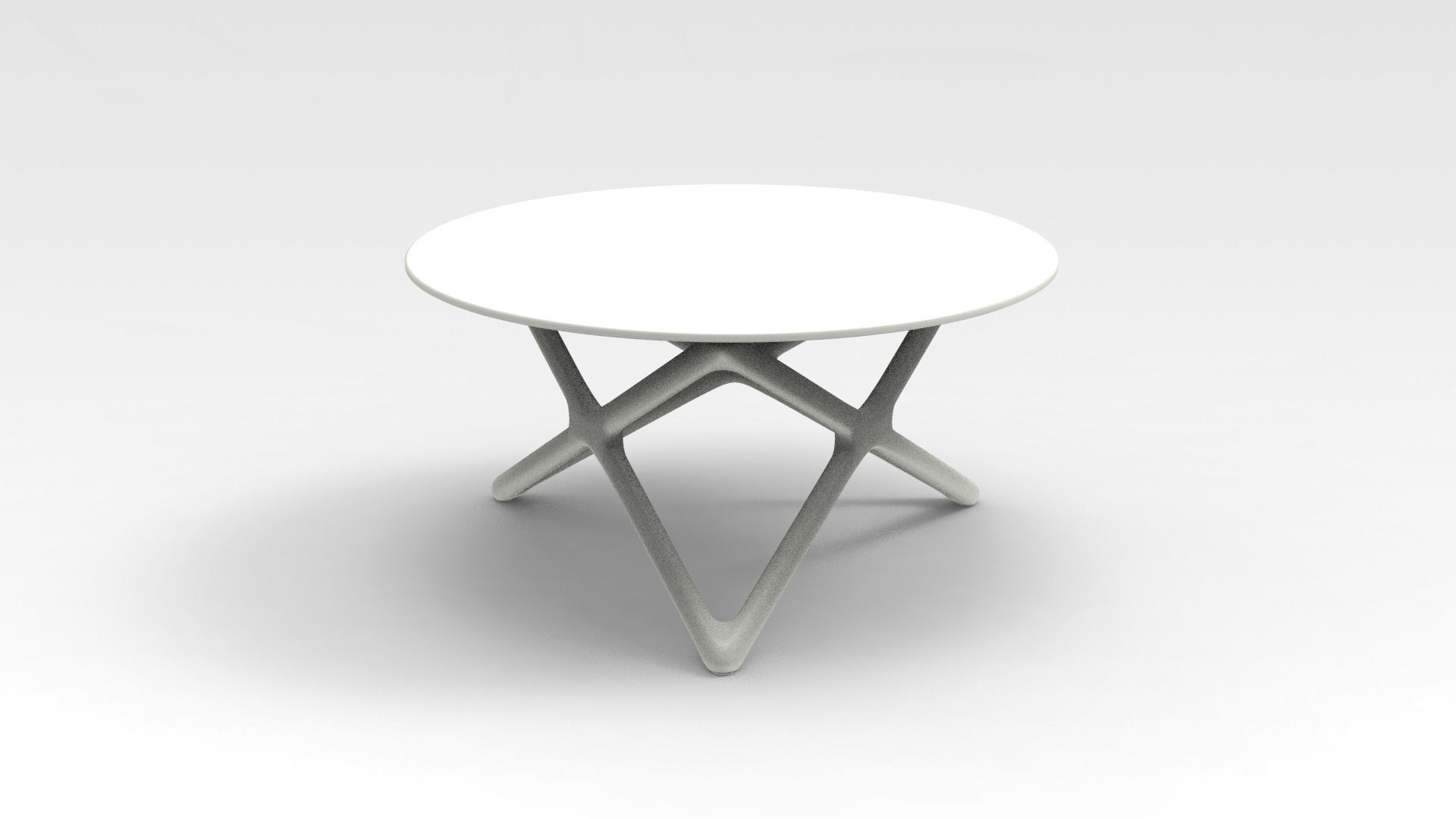 Round Glass Table 3D model_5