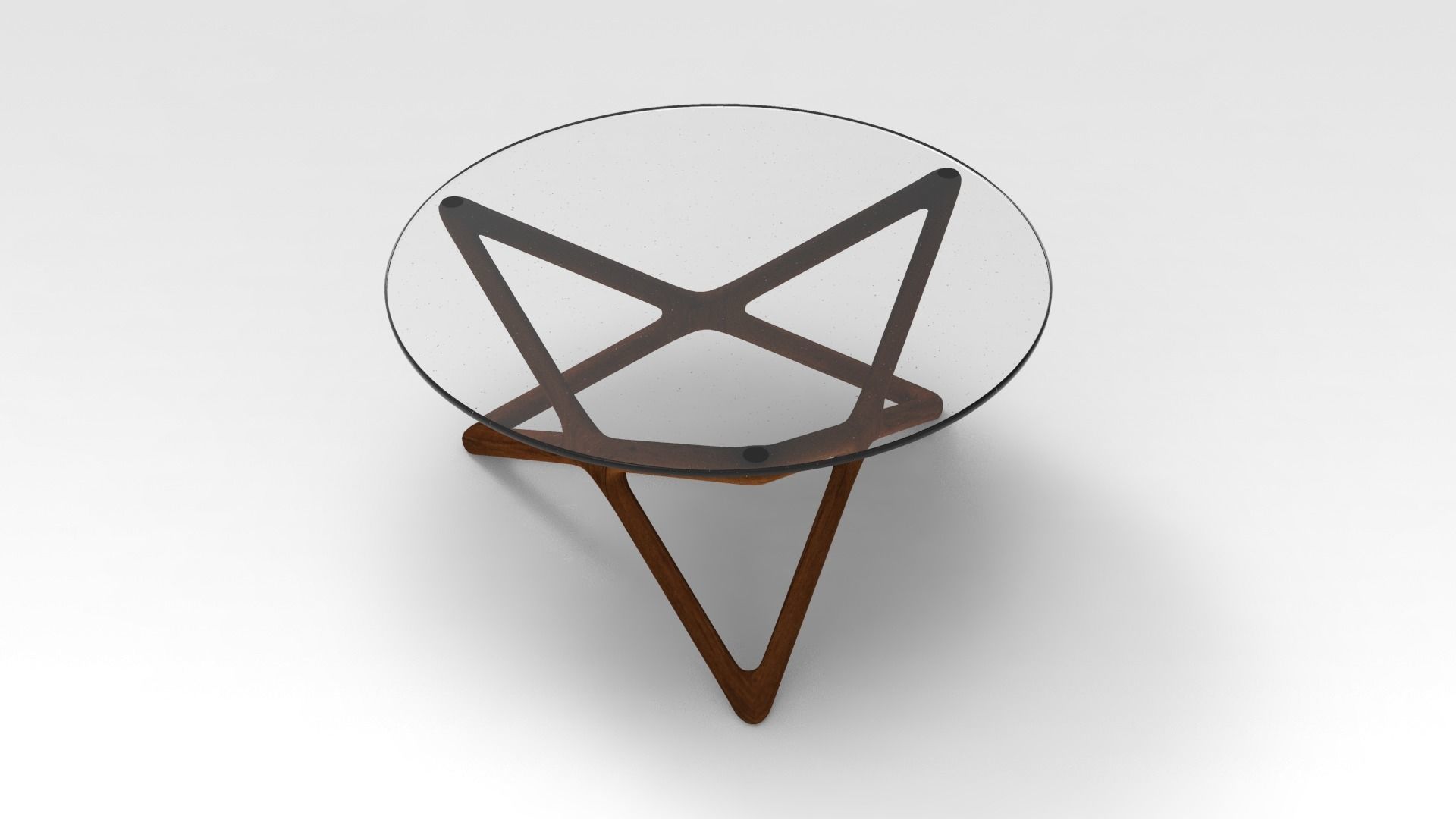 Round Glass Table 3D model_1