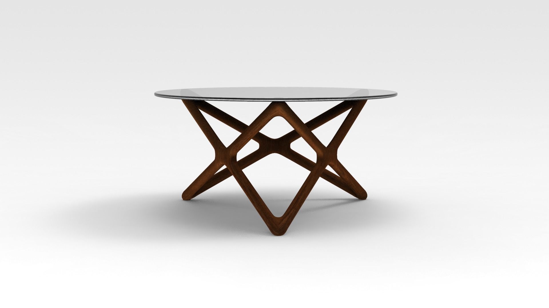 Round Glass Table 3D model_3