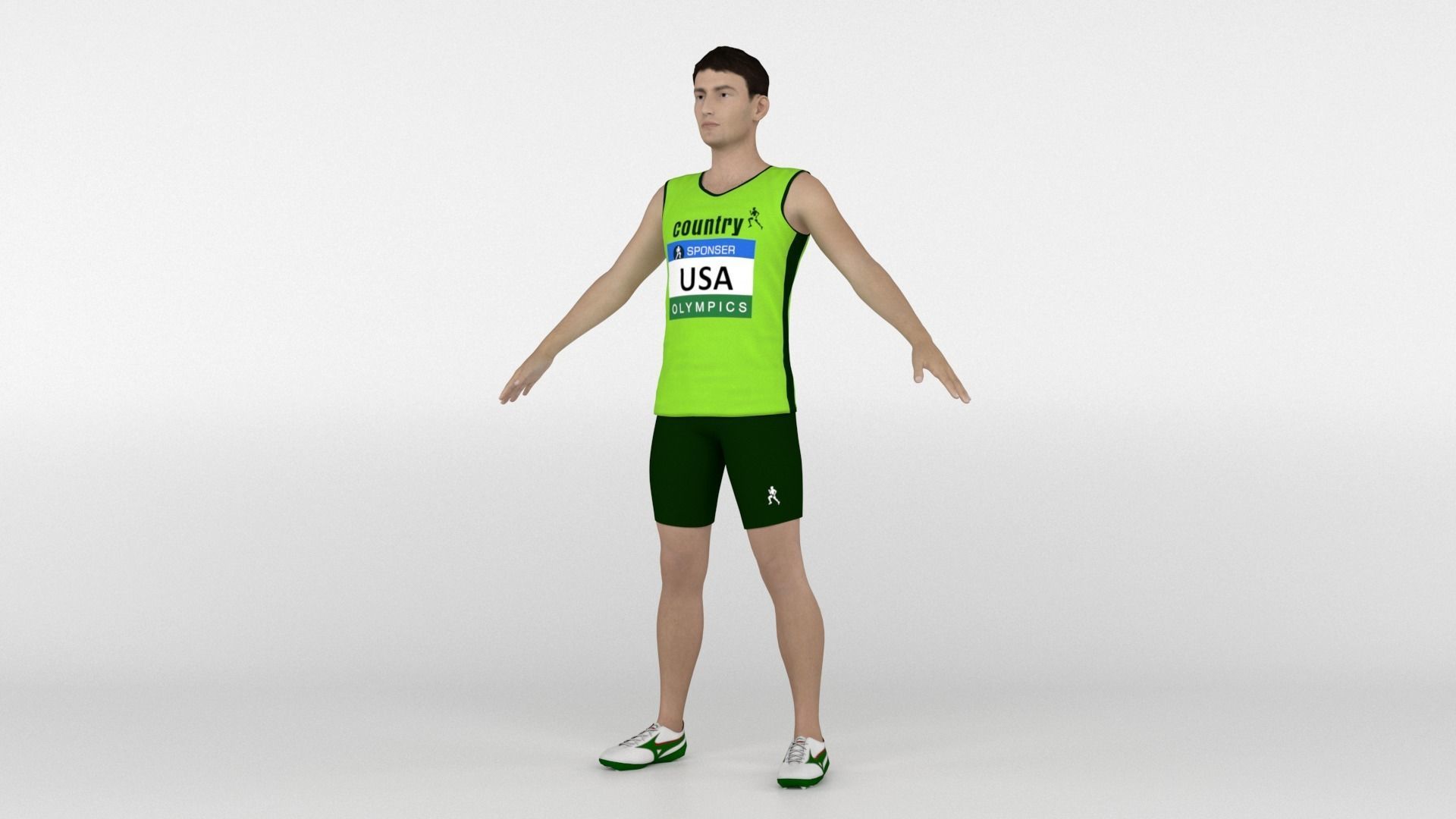 Athletic Runners 05 and 06 3D model_2