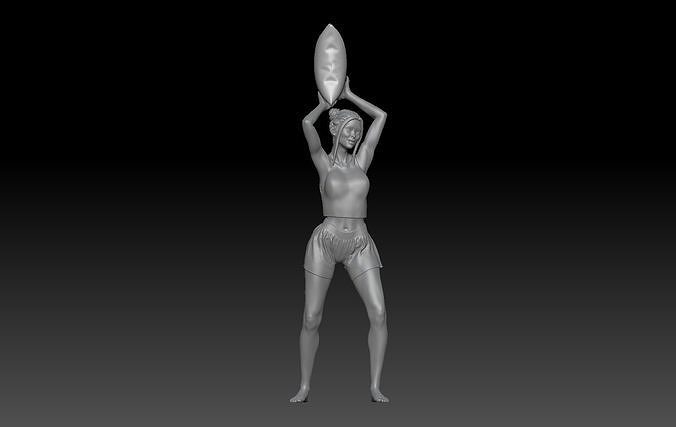 FIGHT PILLOW GIRL 2 3D print model