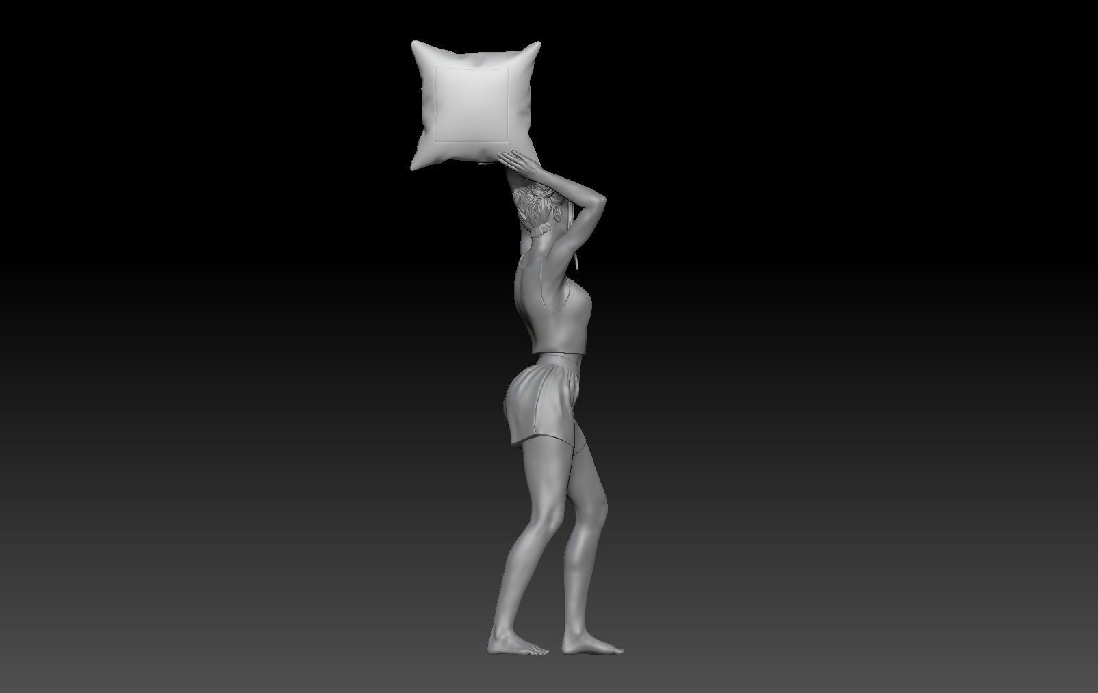 FIGHT PILLOW GIRL 2 3D print model_3