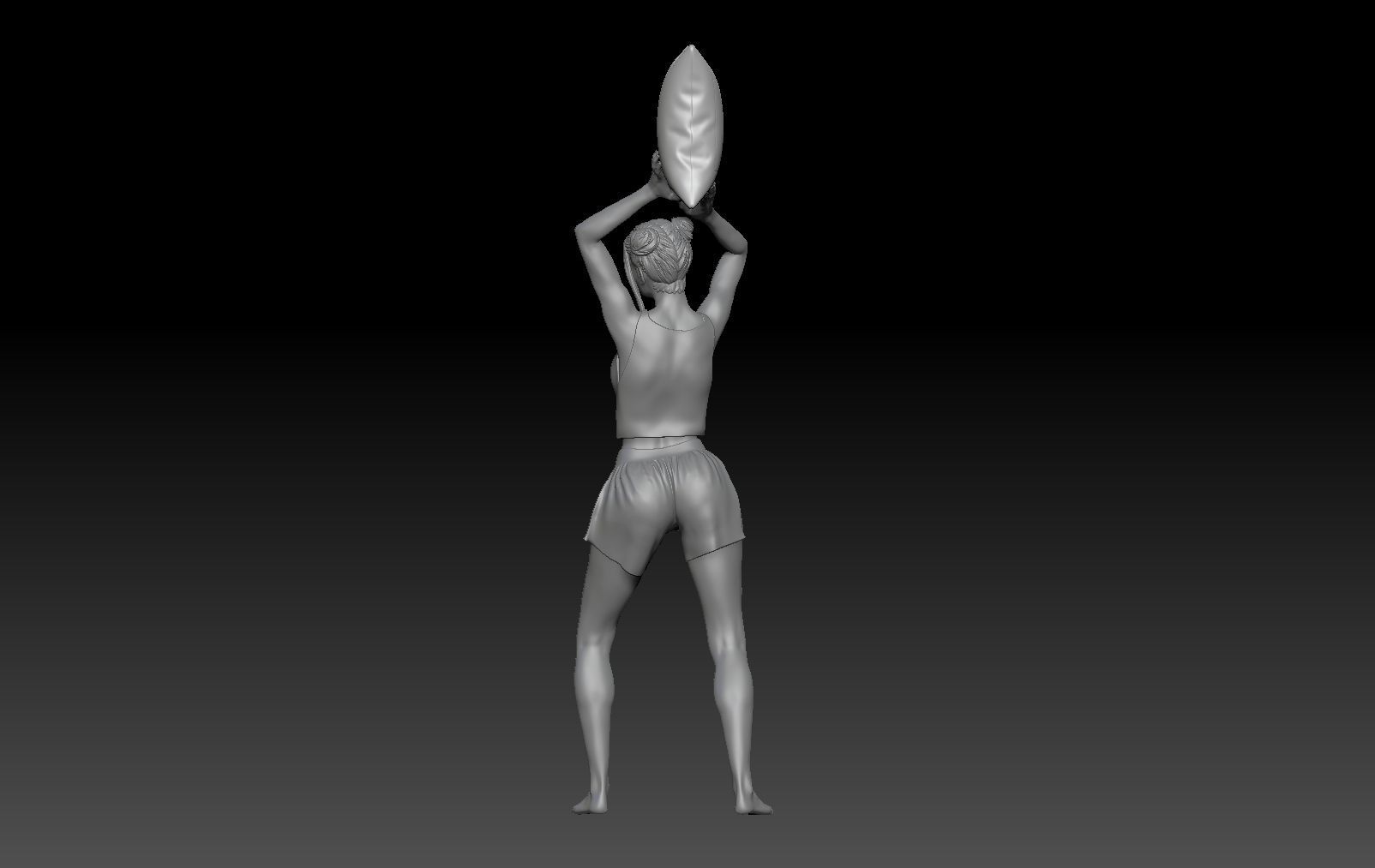 FIGHT PILLOW GIRL 2 3D print model_2