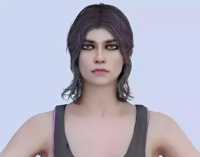 VR PBR FEMALE AVATAR CHARACTER DEMI 3D MODEL CHEAP PRICE Low-poly 3D model