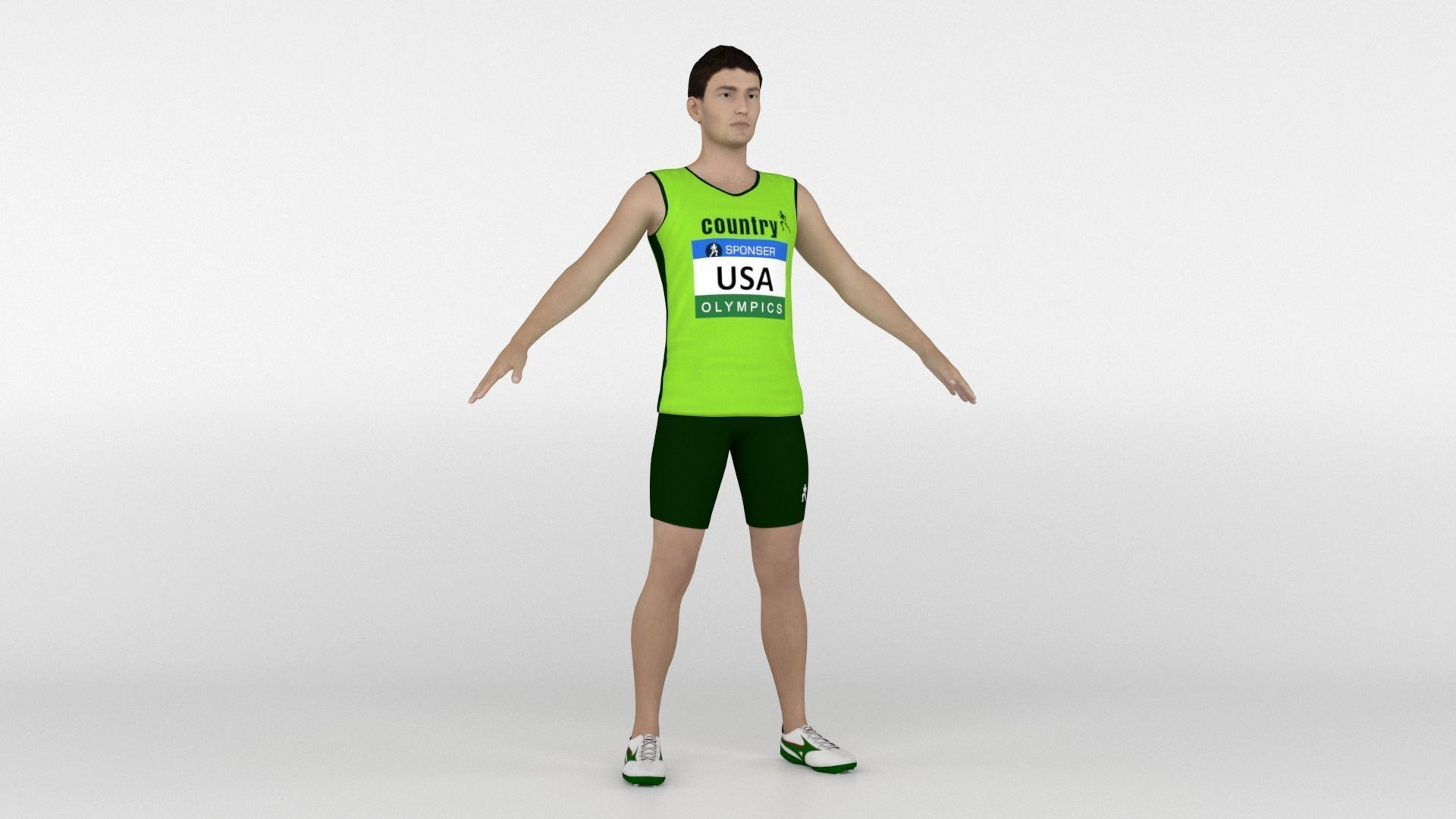 Athletic Runners 4 in 1 3D model_5