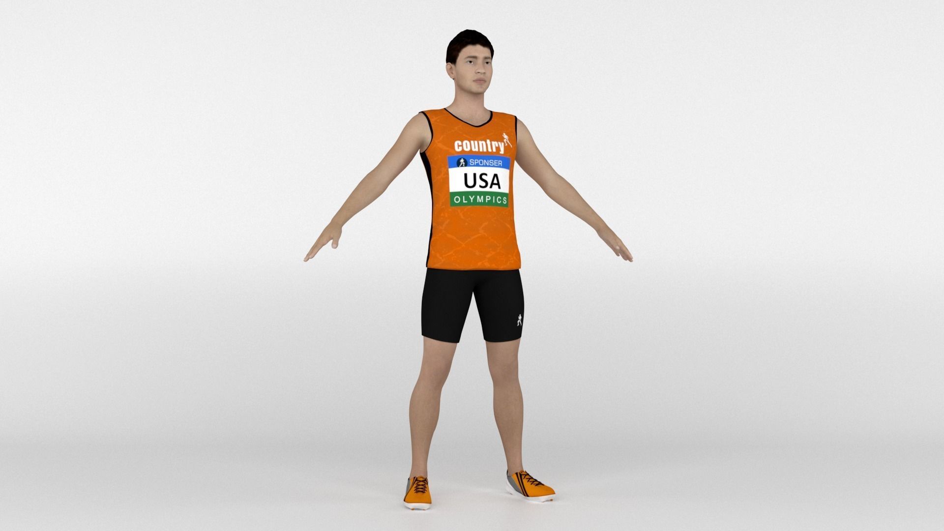 Athletic Runners 4 in 1 3D model_8