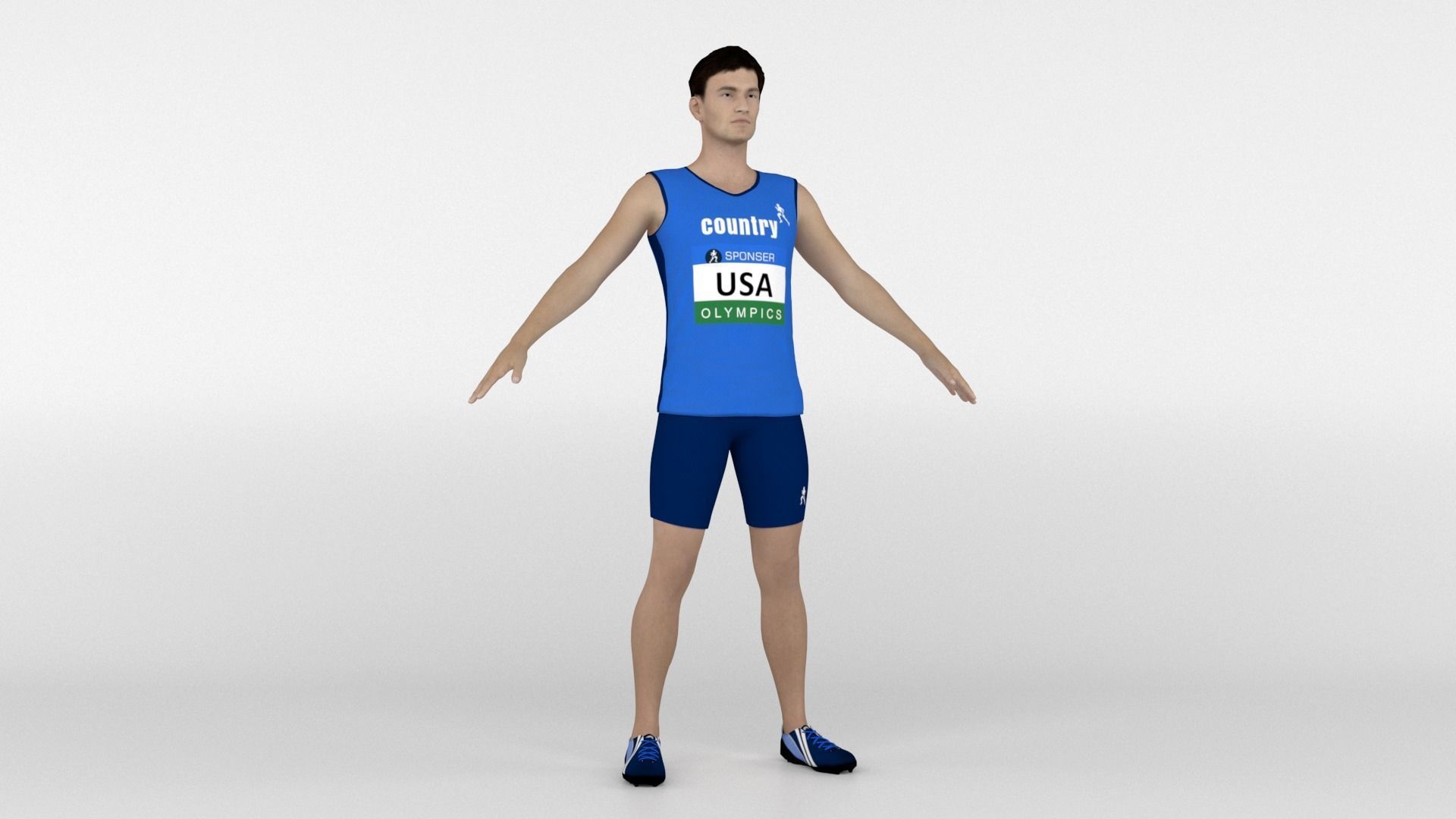 Athletic Runners 4 in 1 3D model_7