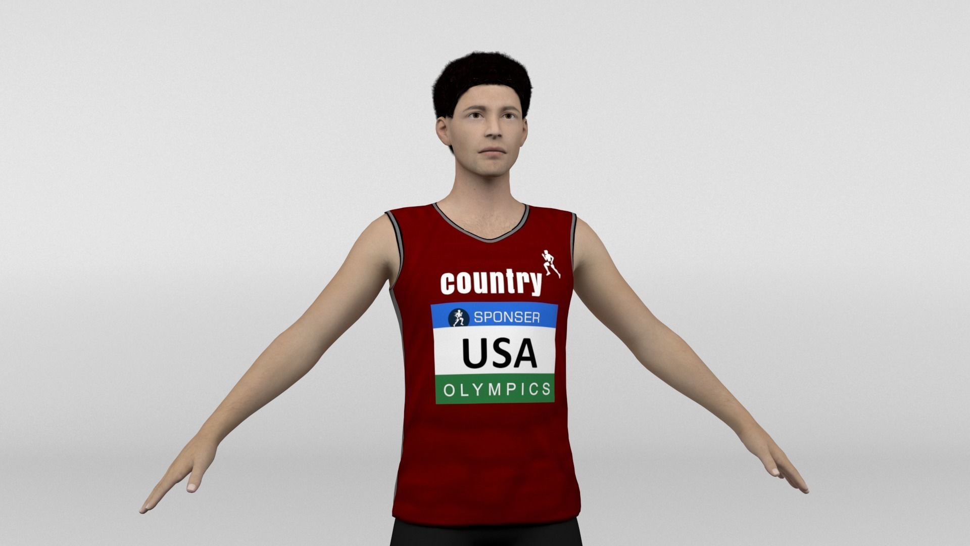 Athletic Runners 4 in 1 3D model_2