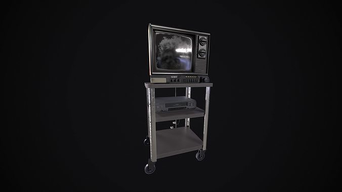 Vintage Television Low-poly 3D model