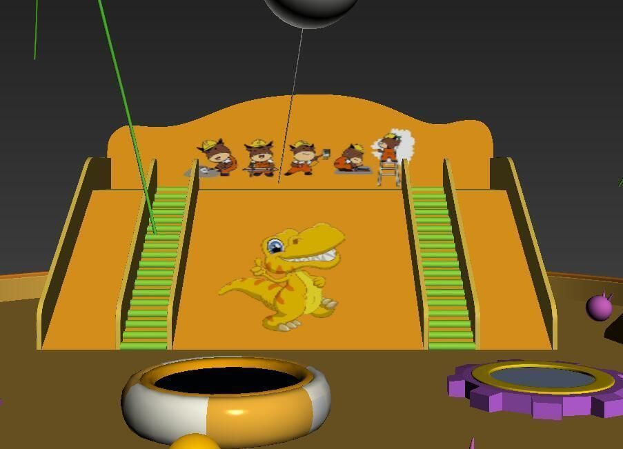 Children ocean ball pool indoor soft playground 3D model_5