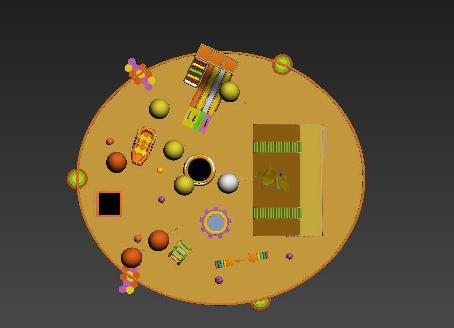 Children ocean ball pool indoor soft playground 3D model_2