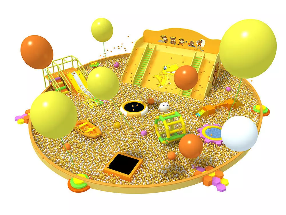Children ocean ball pool indoor soft playground 3D model_0