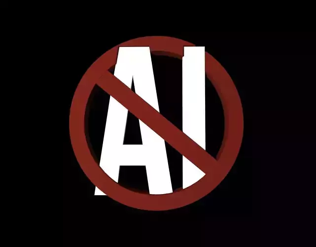 No to AI generated images coin