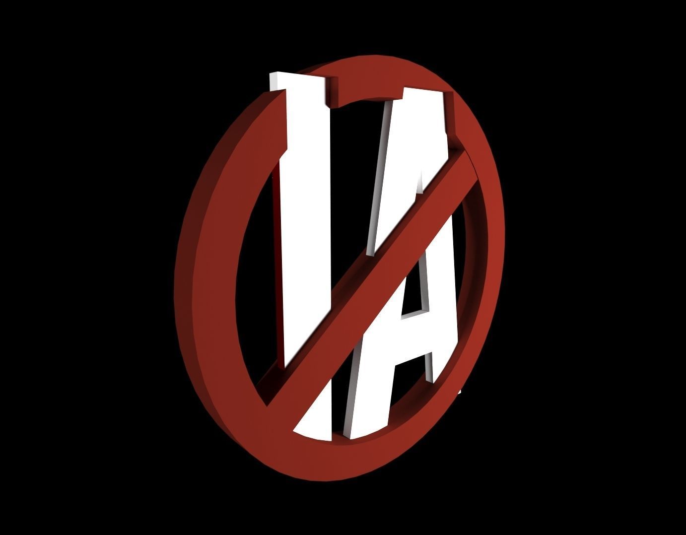 No to AI generated images coin 3D model_3