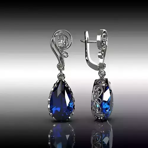 Earrings with diamonds
