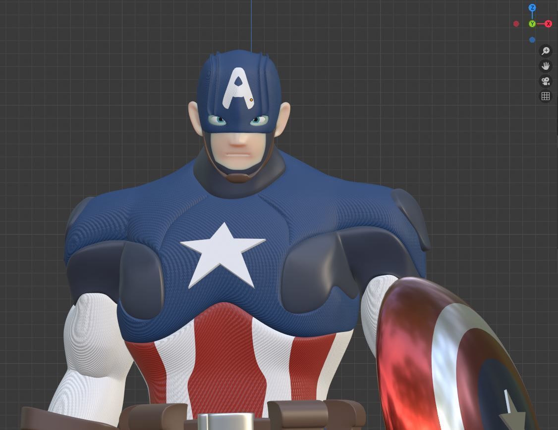 Captain America- MARVEL 3D model_1