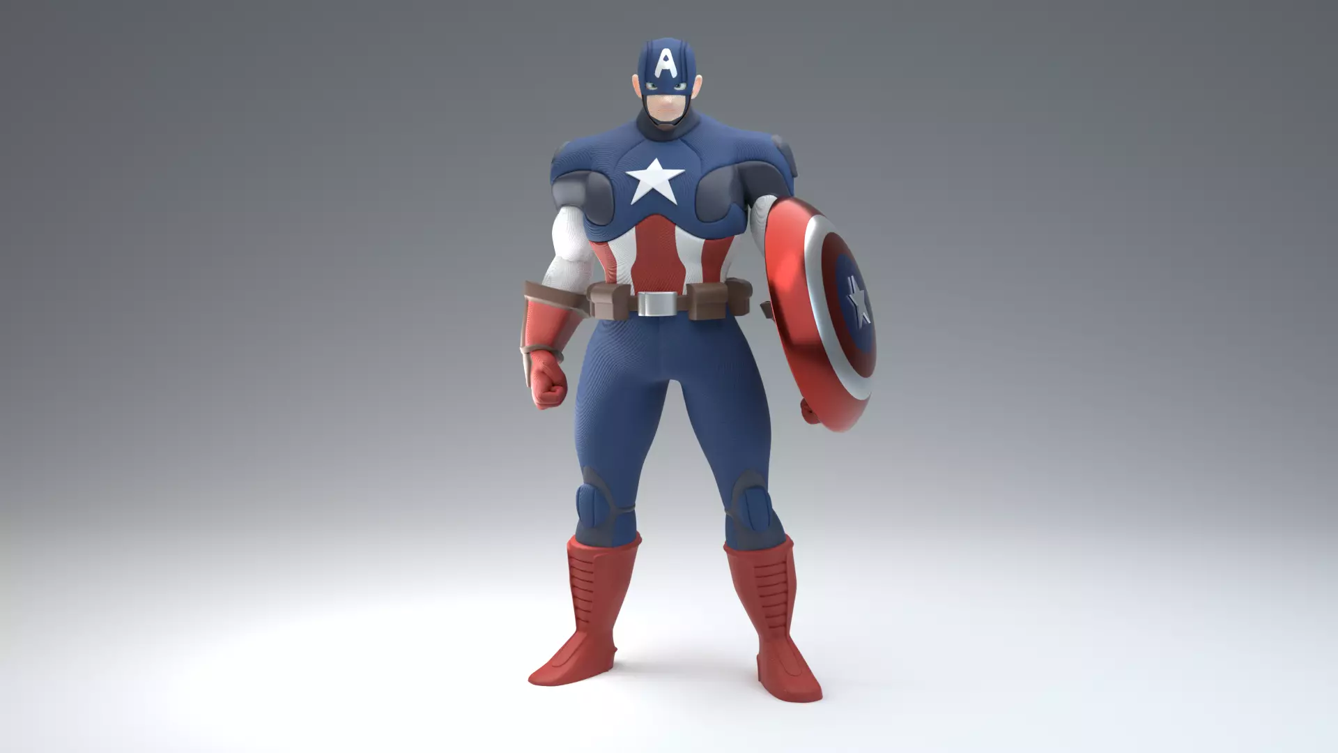 Captain America- MARVEL 3D model_0