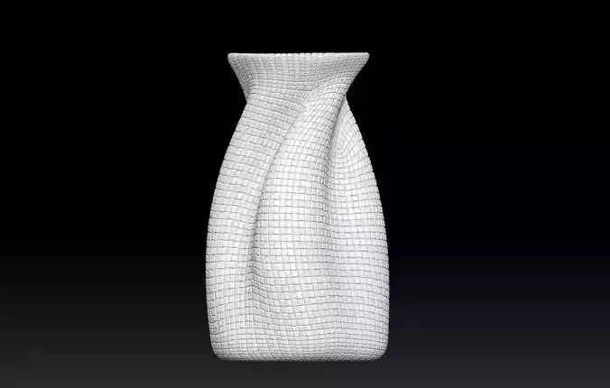 3D Print Vase Art Vase Design 3D Drawing Download STL Vase 
