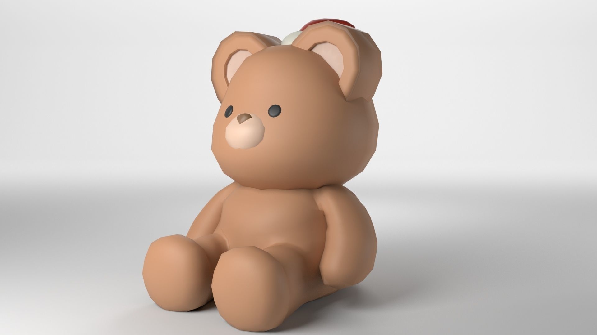 Low poly - Cute Teddy Bear Low-poly 3D model_1