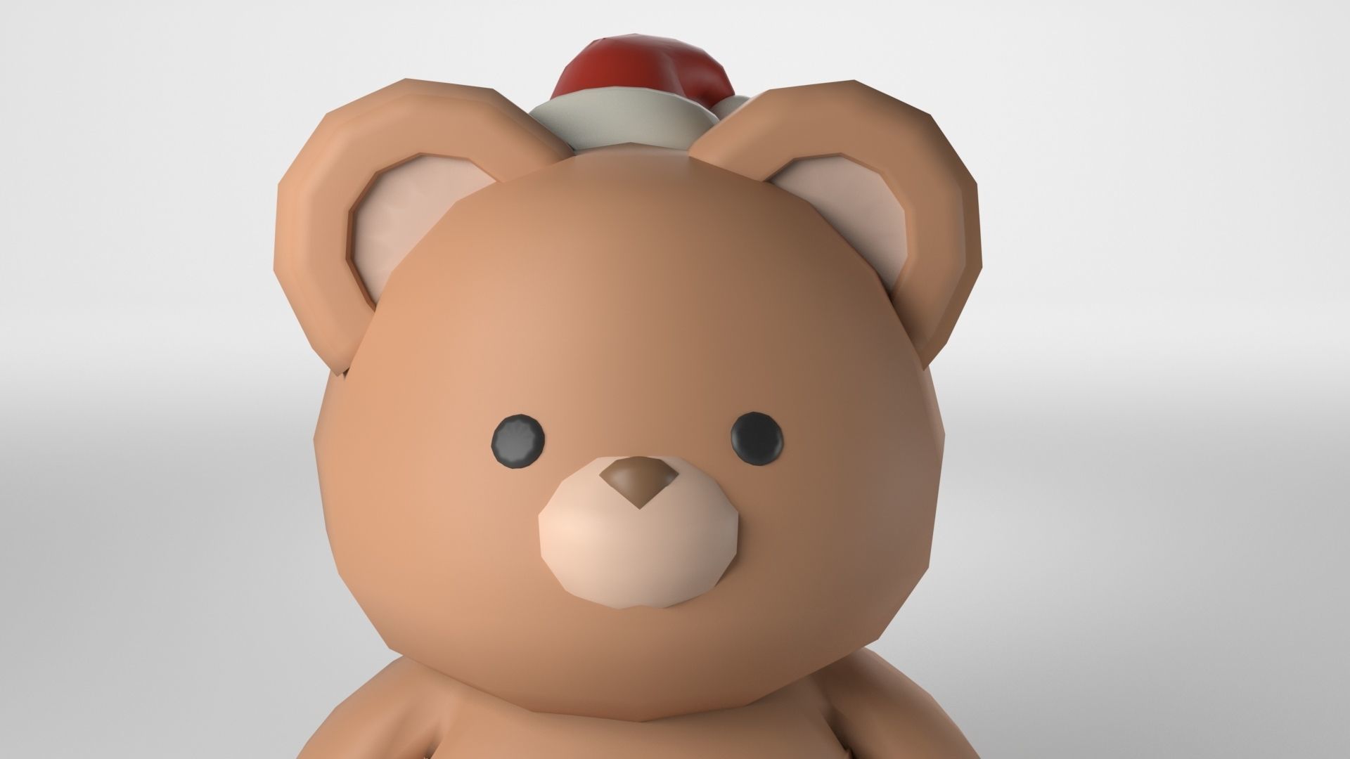 Low poly - Cute Teddy Bear Low-poly 3D model_9